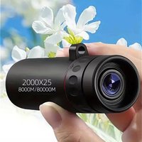2000X25 HD Mini Monocular Telescope 80000M Long Range Pocket Handheld for Hiking Camping Bird Watching Travel Stargazing