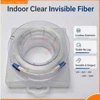 LC-LC transparentes Glasfaserkabel für den Innenbereich G657A2 unsichtbarer LC/UPC Singlemode-Einzelkern-Jumper 20m 30m 50m