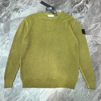 High Craftsmanship Dual Color Effect Sweater Youth Cotton Knitted Long Sleeve round Neck Warm Elastic Citywalk Commute Fitness