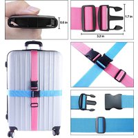 2 pieces nylon Luggage Strap Adjustable Travel Suitcase Buckle Strap Baggage Belt Travel Accessorises Suitcase Packing Seat Belt