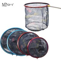 Outdoor Aluminum Alloy Circular Mesh Head Fishing Net Detachable Carp Fish Trap Big Fish Landing Net for Angling