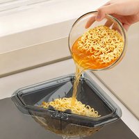 Separate Anti-leak Sink Drain Basket Filter Quickly Triangle Kitchen Sink Filter Strainer Magnetic Badge Holder