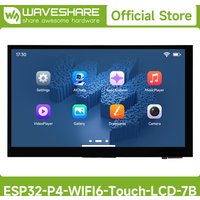 Waveshare ESP32-P4-WIFI6 7inch 5-Point Touch Display Development Board, Based On ESP32-P4 And ESP32-C6, 1024×600 Wi-Fi 6 / BT5