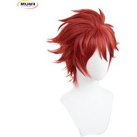 SK8 The Infinity Reki Kyan Cosplay Wig Headband Hairband SK8 Cosplay Red Short With Bang Heat Resistant Synthetic Wigs + WigCap