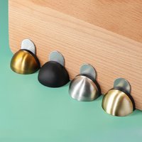 Stainless steel magnetic door suction no impact door rubber semi-circular anti-collision non-magnetic door stopper Door stop