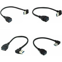90 Degree Right/ Left/ Up/ Down USB 3.0 Extension Adapter USB Connector For PC Laptops Male to Female Extension Plug Converter