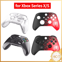 Transparent Case Anti-Slip Hard Protective Case Shockproof Red Black Skin Housing Case for Xbox Series X/S Controller