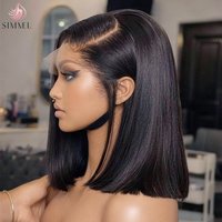 Bob Wig Human Hair 13X4 Lace Front Wigs 180% Density Straight Short Bob Frontal Wig L/T/4x4 Lace Wig Pre Plucked Natural Hair