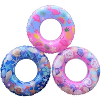 Cartoon Flamingo Shell Inflatable Swimming Ring For Kids And Adults Portable Safe Lifebuoy Boys Girls Summer Water Play Supplies