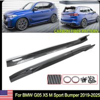 Magickit for BMW G05 X5 M60i M50i M Sport Side Bumper Side Skirt Extension Lip 2019 2020 2021 2022-2025 Carbon Fiber Look