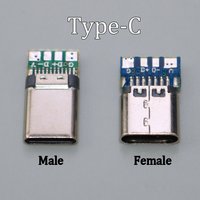 1PCS USB 3.1 Type C Connector 24 Pins Male/Female Socket Receptacle Adapter to Solder Wire & Cable 24 Pins Support PCB Board