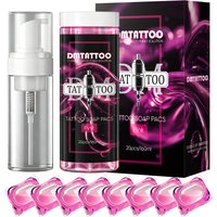 20PCS DM Tattoo Soap Pacs Cleaning Soothing Tattoo Cleaner Mild Tattoo Pre Post Care Cleaning Solution with Foaming bottle