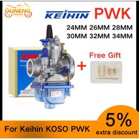 Uniwersalny gaźnik motocyklowy z dyszą Power Jet, niebieska miseczka, do KEIHIN KOSO OKO PWK 24 26 28 30 32 34mm, 2T 4T, skuter, ATV