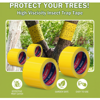 Yellow Double-Sided Adhesive Tape for Insect Repellent Fruit Fly Control Garden Landscape Orchard Greenhouse Special Use