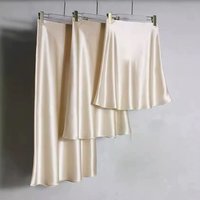 High Quality Triacetate A-line Skirt for Women 2025 Spring Summer High Waist Long Satin Skirts Elegant Ladies Luxury Midi Skirts