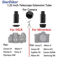 StarDikor 1.25 Inch Extension Tube Adapter Astronomical Telescope Mount For Canon Nikon Sony Pentax Fuji M4/3 Olympus Camera
