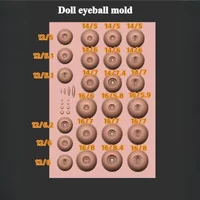 Ultra Light Clay Cartoon Doll Quadratic Element Eye Bead Silicone Mold DIY Polymer Clay Animation Character Eye Making Tools
