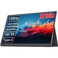 16inch Portable Monitor 100% sRGB 120Hz Gaming Laptop Display with Type C Mini HDMI For PS4/5/Steam/Deck/Switch/PC/Mac/Phone