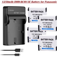 1250mAh DMW-BCM13 DMW-BCM13E Battery Charger for Panasonic Lumix DMC-TZ41 DMC-FT5 DMC-TZ60 DMC-TS6 DMC-ZS27 DMC-ZS30 DMC-ZS35