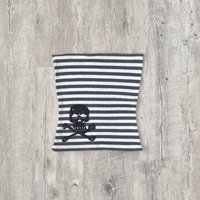 Women's cross-border trend striped skull print retro spicy girl personality design sleeveless tank top black gray polyester