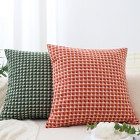 Simple Yarn-Dyed Jacquard Pillow Case Light Luxury Cushion Cover 45x45cm For Nordic Style Hotel Decorative Sofa Cushions