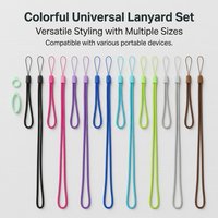 Universal Silicone Lanyard Set for Vape Devices, Nylon Neck Strap with Large & Small Silicone Loops, Anti-Lost Neck Strap