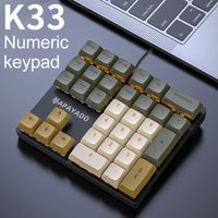 APAYADO Compact Mechanical Numpad, USB Wired Numeric Keypad for Office, Spreadsheet, Data Input, Compatible with Windows and Mac