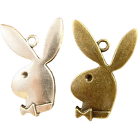 BoYuTe Vintage Rabbit Head Pendant Charms Handmade Materials Alloy Diy Jewelry Accessories and Components