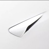 Fits Tesla Model 3 Y 2024-2026 Side Camera Protector Cover Turn Signal Fender Trim ABS White 2pcs