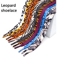 Animal Pattern Shoelaces Flat AF1/AJ Sneakers Shoe laces Tiger/Snake/Leopard Print Shoelace 120/140/160CM Shoes Strings 1Pair