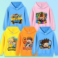 Wojans Team Hoodies Children Thin Hooded Sweatshirt Cartoon Printed Long Sleeve Cotton Clothes Sportswear Cute Pullover Hoodie