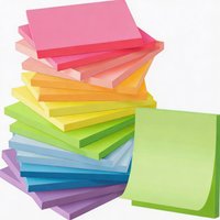 800ct Fluorescent Sticky Notes Set, 8 Colors, 3×3" Self-Stick Pads, Bright Hues for Office, Study & Daily Organization