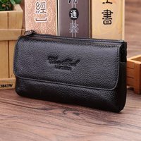 Men Fanny Waist Pack Belt Hip Bum Bag Genuine Leather Business Real Cowhide Skin Loop Male Mobile Cell Phone Case Hook Bag