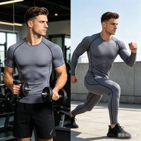 Men's T Shirt Outdoor Training Fitness Gym Jogging Running Sweatshirt Bat/-Man Compression Shirts Tight Elastic Breathable