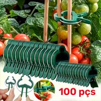 100pcs suporte de plantio reutilizável e de alta qualidade para videiras, vegetais e tomates | Grampos ajustáveis para plantas