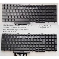 Korean Hebrew Russian Italian UK US Keyboard for DELL Latitude 5500 5501 5511 2019 Precision 3500 3501 3540 15-3541 3551 BACKLIT