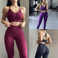 There are new color Peach High-Waisted Hip-Lifting Women's Exercise Suit Shockproof Yoga Fitness Clothes for Running And Styling