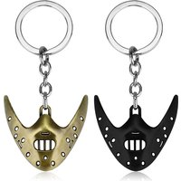 Movie Jewelry The Silence of The Lambs Mask Hannibal Lecter Keychain Pendant Necklace Jewelry Gifts Unisex Accessories