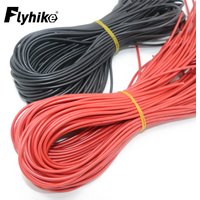 Fil de silicone de haute qualité, 10 mètres/lot, 10 12 14 16 18 20 22 24 26 28 30awg, fil de câble en Silicone 5m rouge et 5m de couleur noire