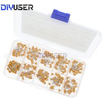 DIYUSER 300pcs 10value 50v 10pf 20pf 30pf 47pf 56pf 68pf 100pf 1nf 10nf 100nf Multilayer Ceramic Capacitor Assortment Kit