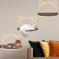 1pc Cat Wall Shelves Step Wall Furniture Cat Corner Shelf Climbing Scratching Perch Shelves Ladder for Playing Sleeping Lounging