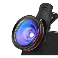 2 Functions Mobile Phone Lens 0.45X Wide Angle Len & 12.5X Macro HD Camera Lens Universal For iPhone Android Phone Smartphone