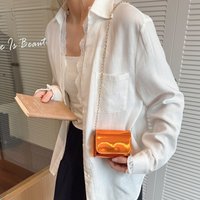 Retro Square Small Crossbody Bag Frosted/Leather Shoulder Bag For Women Solid Color Mini Coin Purse Casual Versatile Satchel