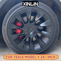 4PCS Hub Protection Cap 20-Inch Wheel Caps Performance Replacement Wheel Full Rim Cover Accessories For Tesla Model Y 2020-2024