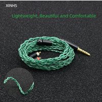 XINHS F08 4-core emerald high-purity silver plated single crystal copper upgrade wire