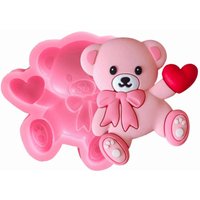 Baking Cake Decoration Bear Head Mold Toy Bear Internet Celebrity Silicone Teddy Chocolate Baked Pesmousse Dried Bear U7U8