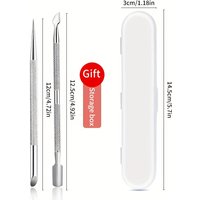 Nail Double-Ended Pusher Nail Cuticle Remover Orange Wood Stick Bevel Steel Pusher Dotting Pen Nail Salon Special