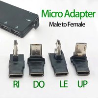 1PCS Micro USB M To F 90° Elbow Adapter Kit For Charging & Data Transfer Compact Space Mobile Phones Tablets Gaming Devices