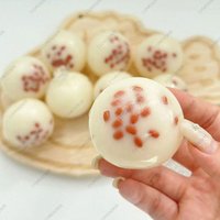 Shapable Stress Ball Red bean Mochi Squishy Toy Non-bounce Ball Fidget Toys Anti Stress ASMR Sensory Toys for Kids and Adults