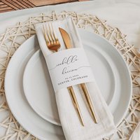 50pcs Personalized Napkin Rings Place Cards Wedding Decorations Paper Napkins Ring Thankful For You Table Cards Place Settings